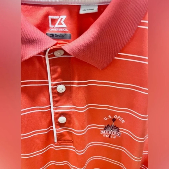 Cutter & Buck Merion U.S. Open 2013 XL –Classic Striped Performance Golf Shirt - Picture 2 of 3